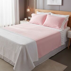 New Vintage 50’s Texmade Embroidered Double / Full 3 Pc. Bed Sheet Gift Set